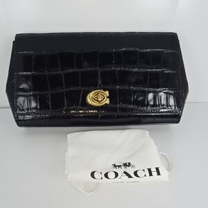 Coach Alexa Clutch in Croc Embossed